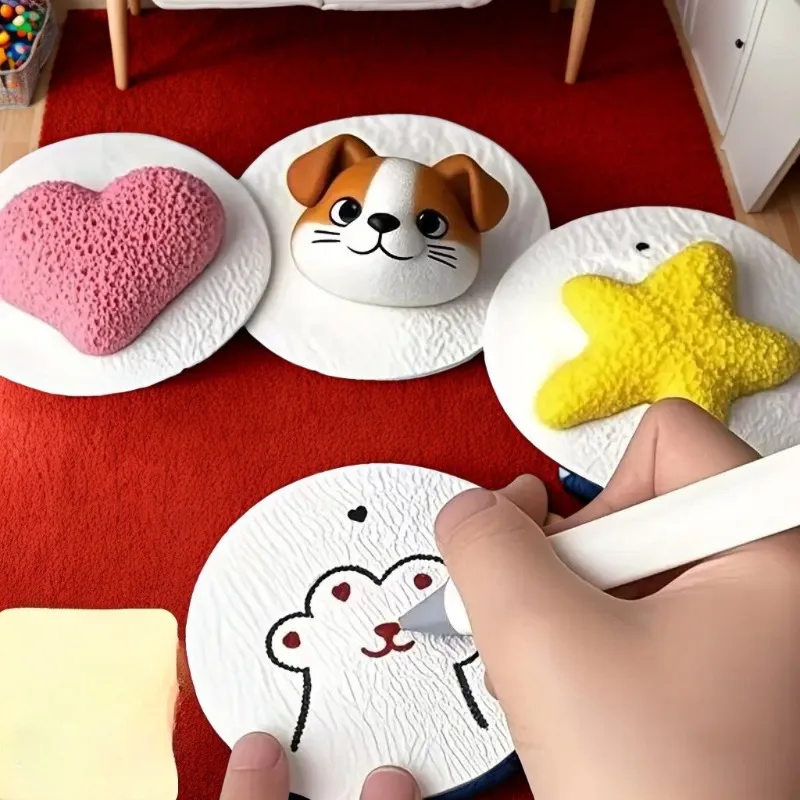 

3D Round Water Expansion Painting Compressed Wood Pulp Sponge Foam Texture Painting Paper Handmade Children's DIY Toys