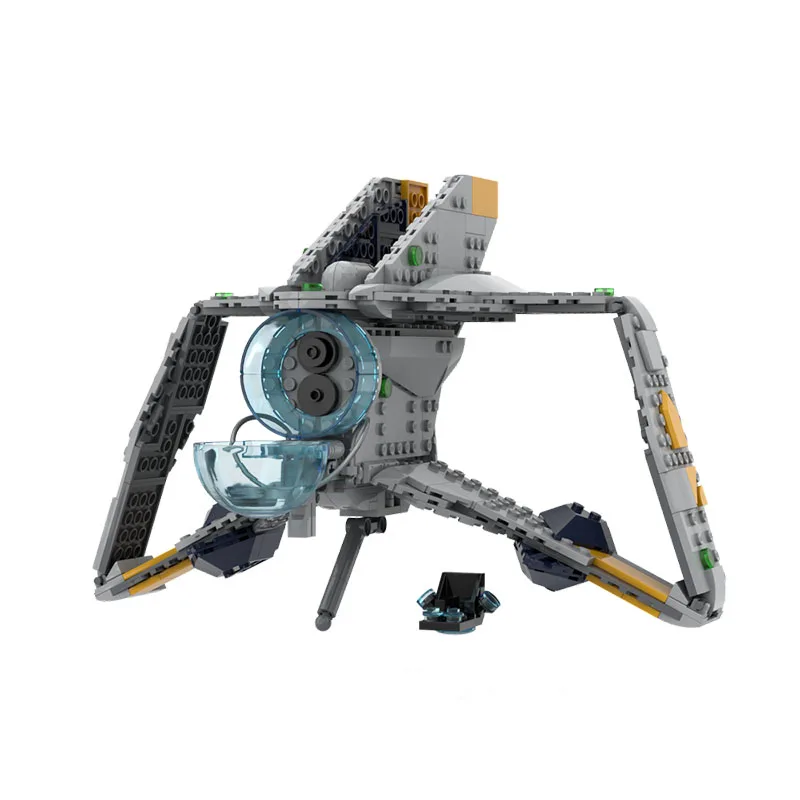 418pcs MOC Star Battle Movie Shadow Starfighter Model Building Blocks Toy DIY Assemble Education Collection Birthday Gift