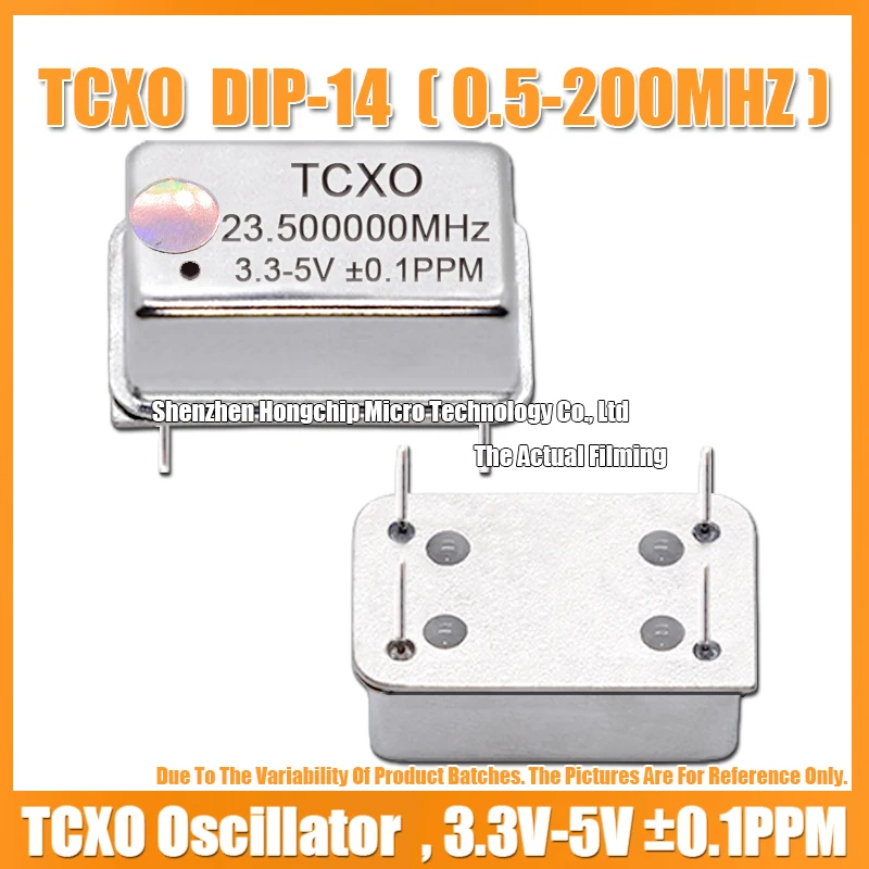 TCXO Full-Size 23.5M 23.500MHZ Rectangular Temperature Compensated Crystal Oscillator DIP-14 High Precision 3.3V-5V ±0.1PPM