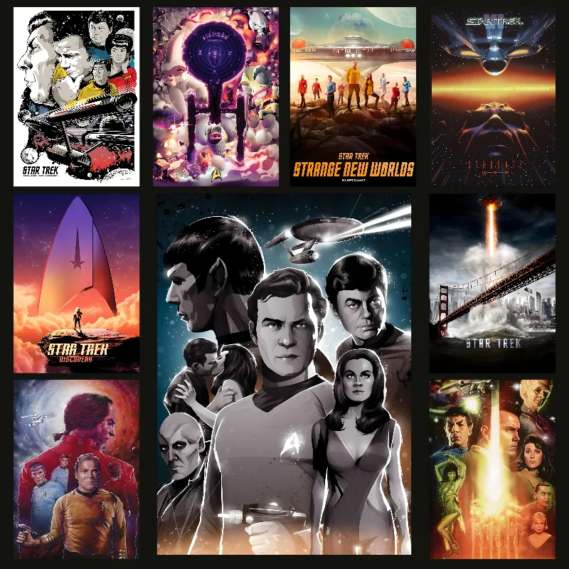 Film S-Star T-Trek B-Bridge C-Commander Movie Poster Self-adhesive Art Waterproof Paper Sticker Coffee House Bar Room Wall Decor