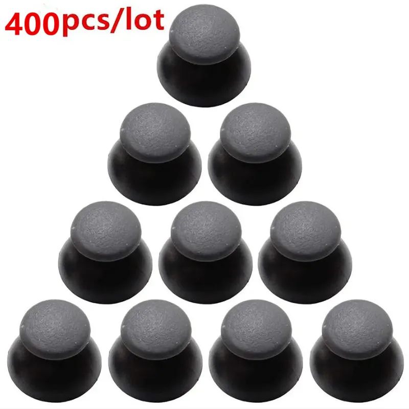 400pcs Black Replacement 3D Stick Analog Joystick Thumbstick Thumb Grip Cover Caps Shell for Sony PlayStation 3 PS3 Controller