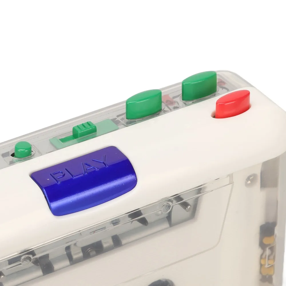 HiFi Stereo Sound Cassette to MP3 Converter Colorful Buttons Format Conversion USB Portable Tape Player Plug and Play