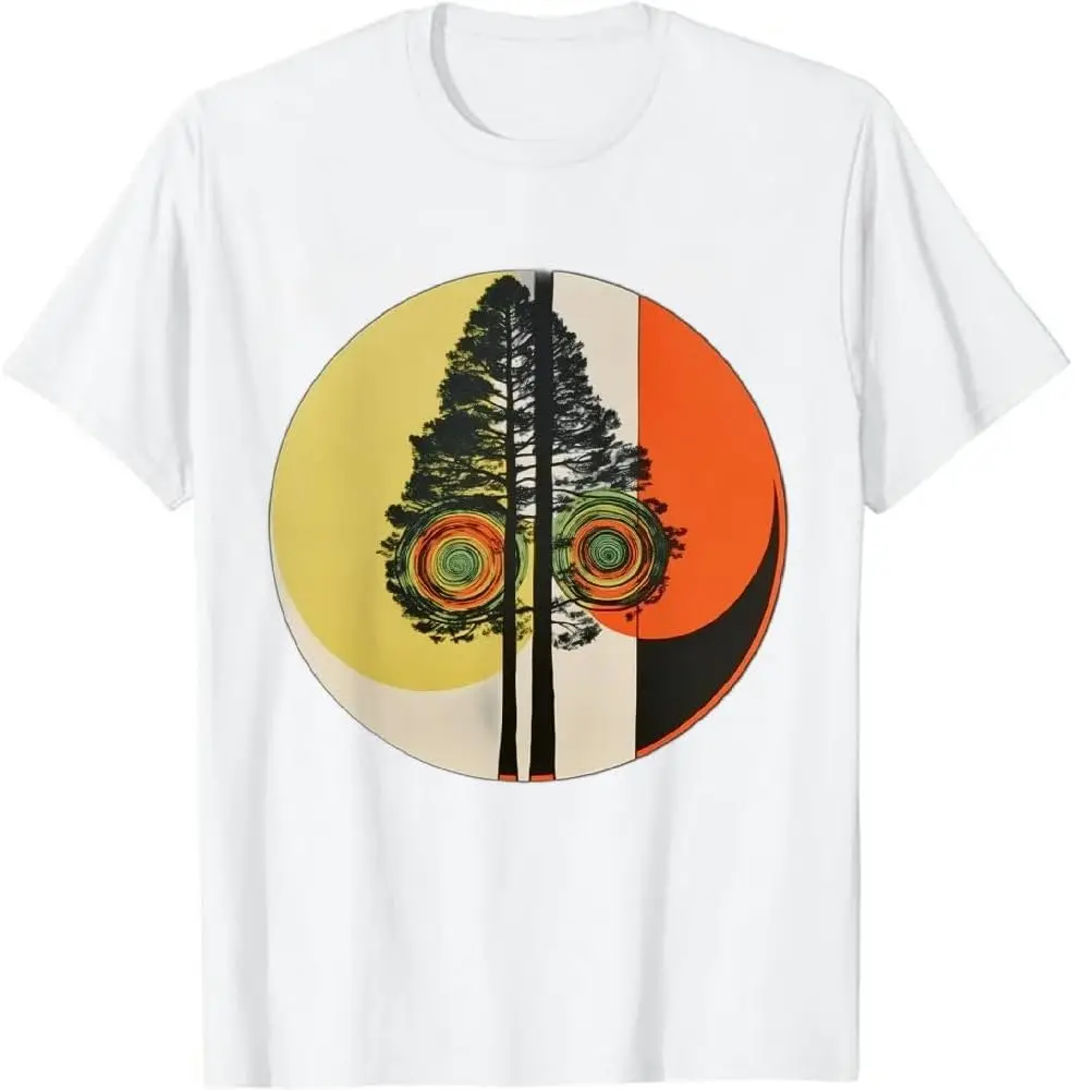 Retro Sun Minimalist Ponderosa Pine Tree Vintage Graphic T-Shirt High Quality 100%Cotton Short Sleeve