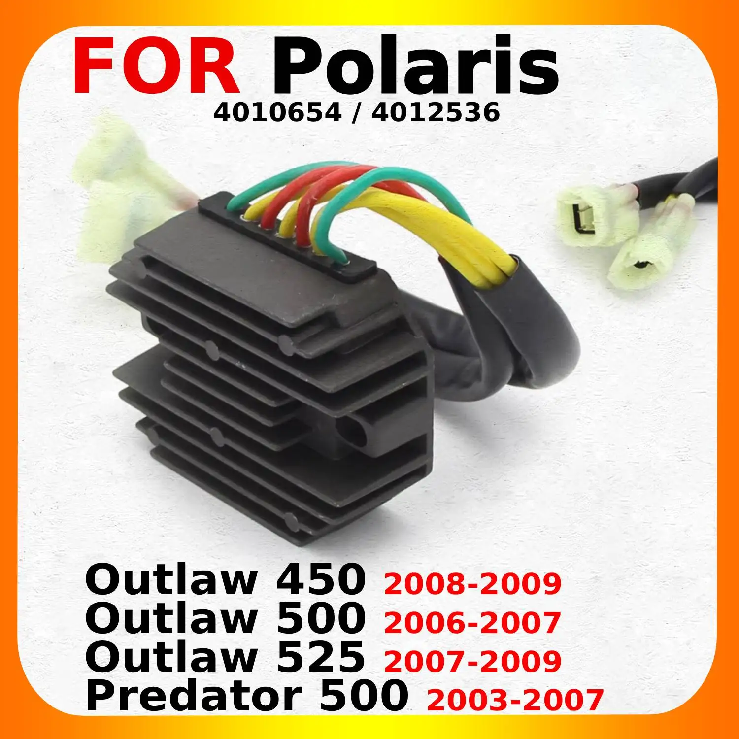 

OEM:4010654 Motorcycle 12V Voltage Regulator Rectifier Parts For Polaris Outlaw 450 Outlaw 500 Outlaw 525 Predator 500