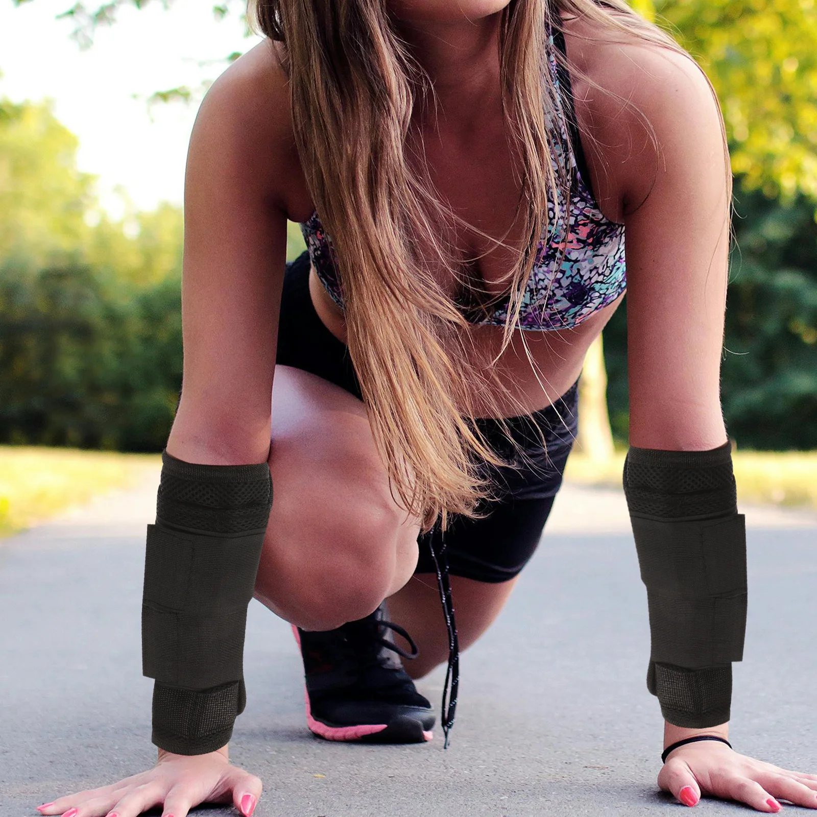 

1 Pair Weighted Wrist Band Cotton Polyester Hand Weights For Strength Training Fitness Running Gym Exercise Sport Weight Wrist