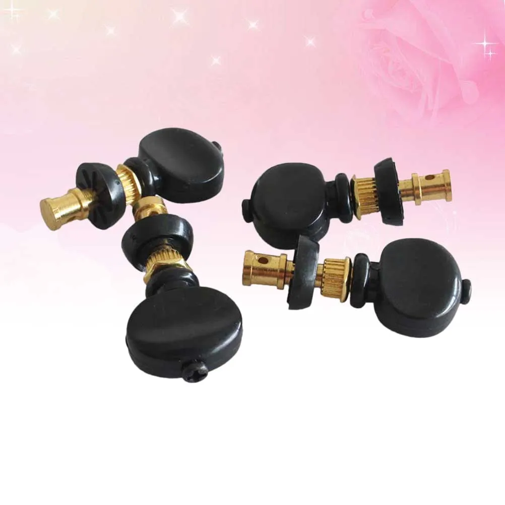 

4pcs GC501I Ukulele Strings Tuning Pegs Pin Machines Tuners Friction Guitar Parts Accessories (Golden)