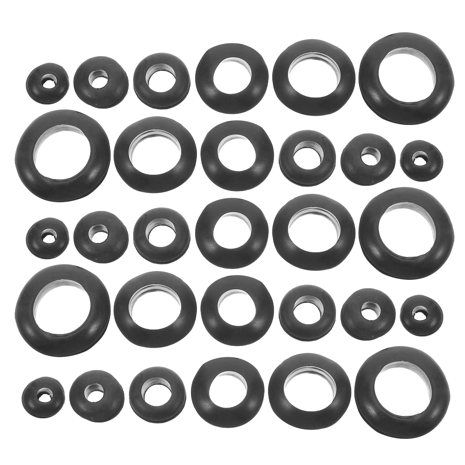 

260pcs Rubber Grommets For Cables 3/4/5/6/8/10/12Mm Black Waterproof Wire Protector Double-Sided Sealing Gasket For Electrical