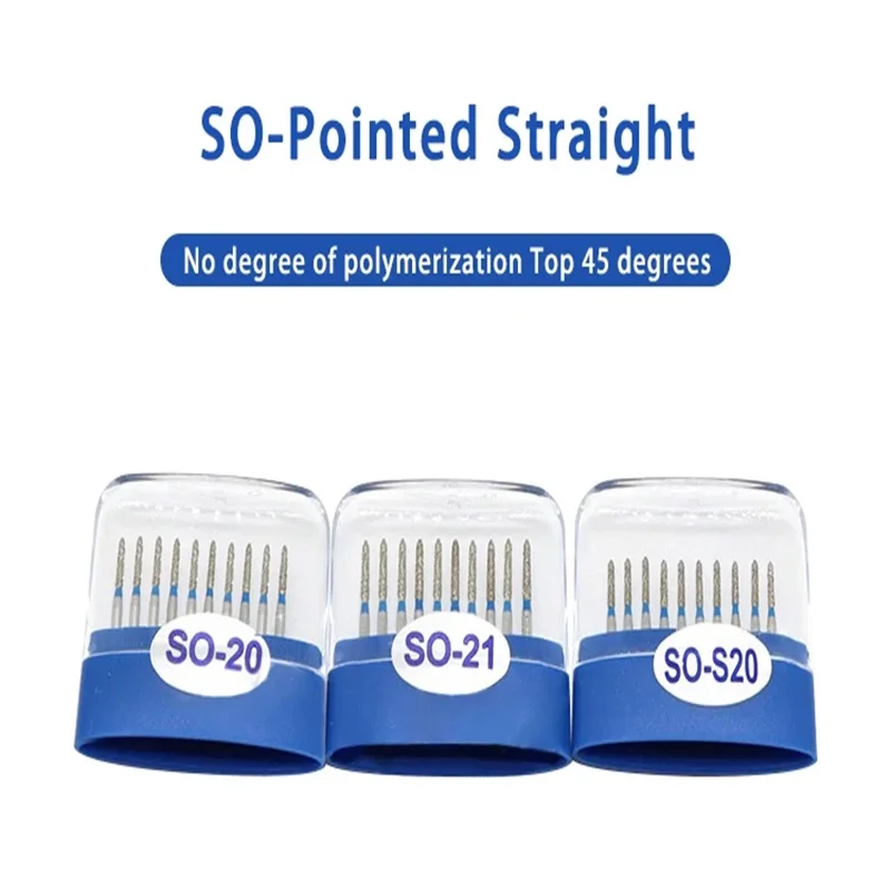 

SO Series 10pcs/set Dental Diamond Burs for High Speed Handpieces Extra Coarse Diamond Dentist Grinding Tools