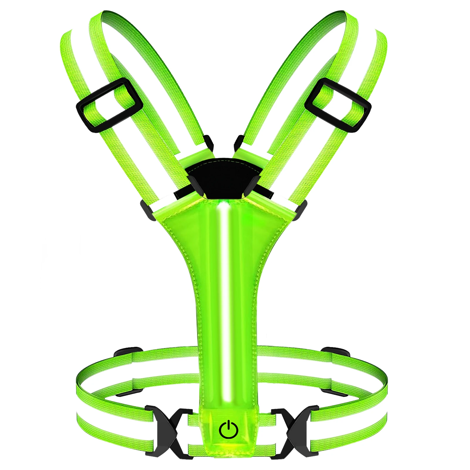 AliExpress NONE LED Running Vest USB Rechargeable Reflective Cycling Security Vest High Visibility Night Running Riding Clothing for Kids Adults