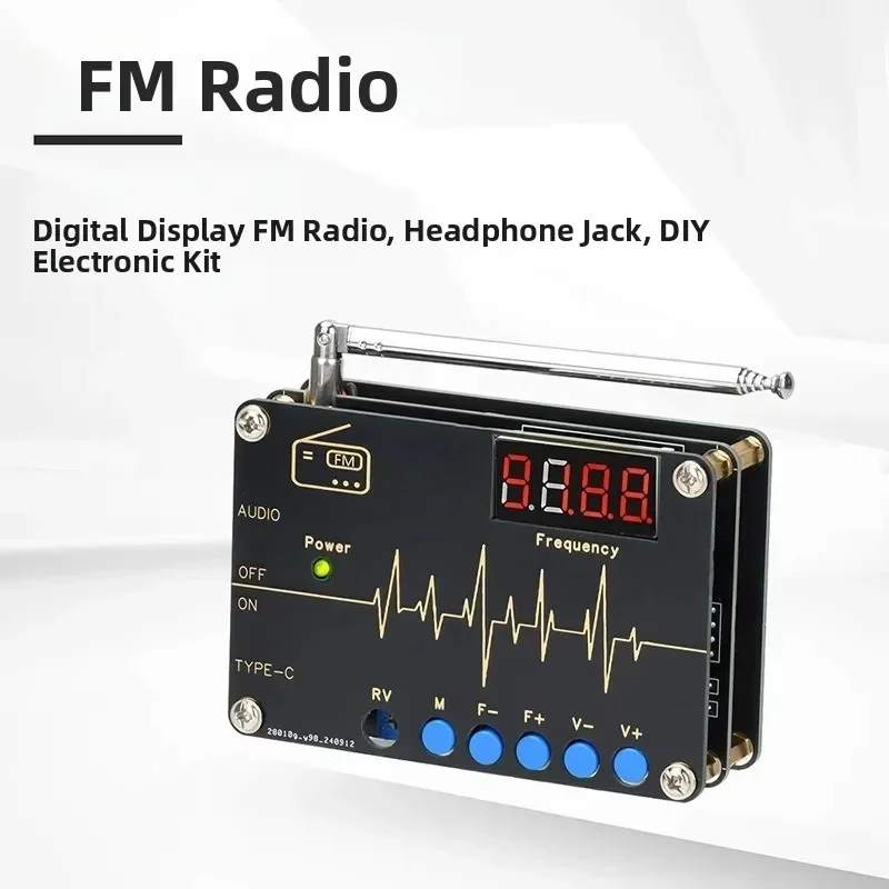 Kit de Radio FM DIY con Chip ARM y rango de frecuencia completo TDA2822 FM 87-108MHz montaje de soldadura DIY accesorios de Radio de montaje de Radio