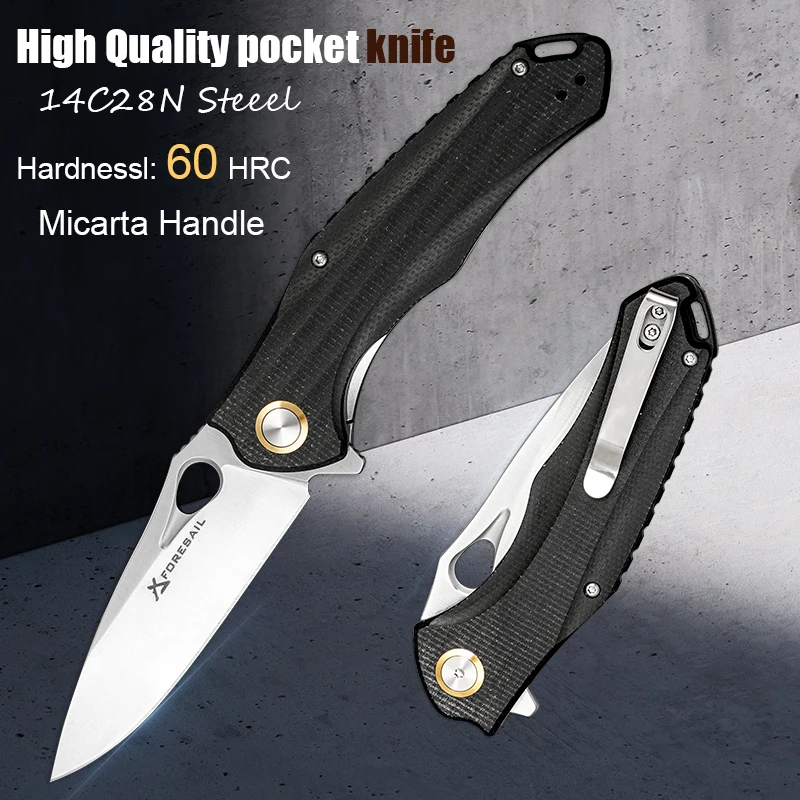 Sandvik Steel Practical Pocket knife,Reversible Deep-carry Pocket Clip,  EDC Knife Pocket knife collection folding knife