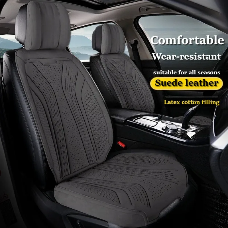 

High Quality Suede Car Seat Covers Full Set Universal Seat Cushion Car Accessories Interior Non Slip Car Seat Protective Covers
