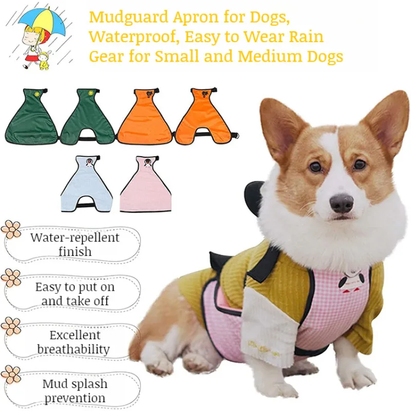 Dog Belly Cover Breathable Dog Cloth Anti-Dirty Waterproof Belly Bands Washable Pet Cloth Indoor Outdoor Dog Apron Pets Costumes