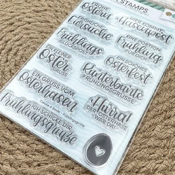 2024 New German Spring Transparent Silicone Rubber Stamp/for DIY Scrapbooking Card /photo album Decorative clear stamp