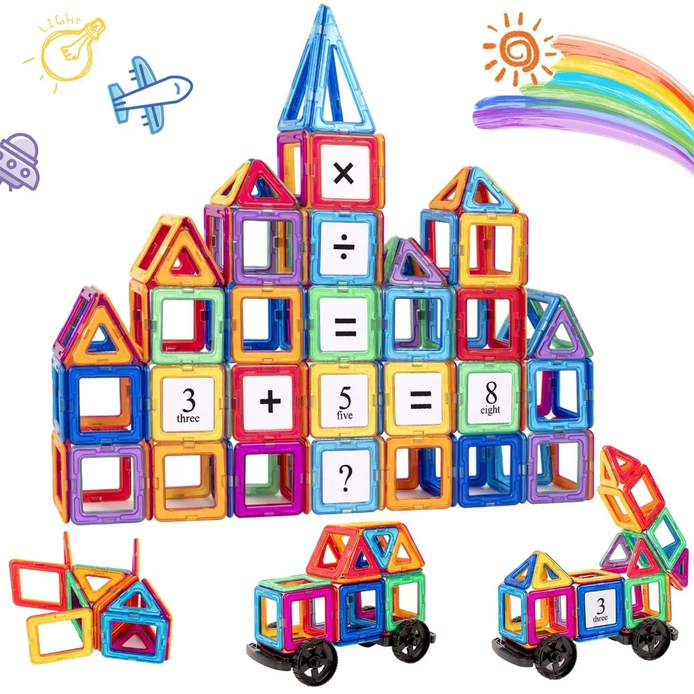 Magnetic Building Blocks DIY Big and Mini Size Magnets Toys Birthday Gifts for Kids Designer Construction Set  for Children Toys