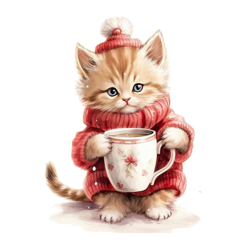 C218# Winter Cat Puppy Mouse Rabbit Wall Sticker Bathroom Toilet Decor Living Room Cabinet Refrigerator Home Decoration Decals