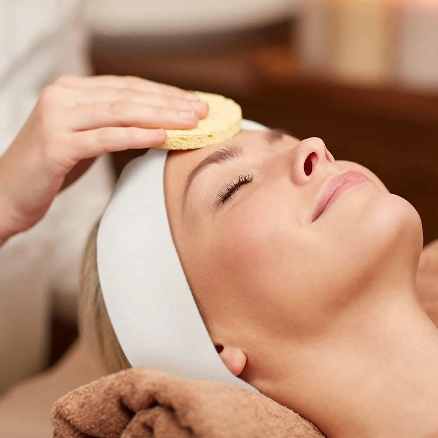 

100 штук одноразовых спа-повязок для лица, эластичные, из нетканого материала, мягкие, для ухода за кожей, с удобной застежкой, для женщин и девушек