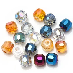 8/10/12/14mm Czech Glass Faceted Crystal Round Ball Beads Big Hole For DIY Making Jewelry Accessorise Needlework Wholesale