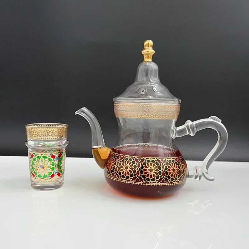 Light luxury glass teapot kettle glass set Middle Eastern gift tea set