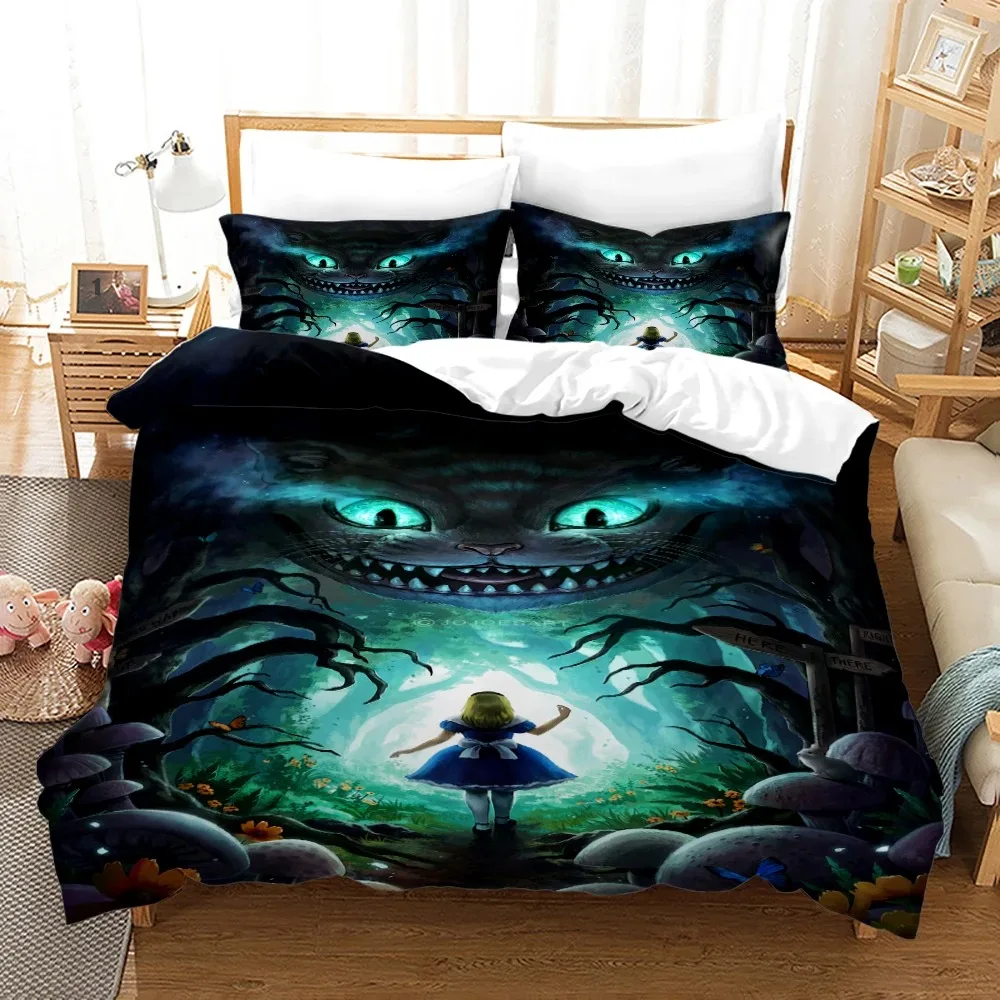 Anime Monster Bedding Set Single Twin Full Queen King Size Animal Tag Lion Wolf Bed Set Adult Kid Bedroom Duvetcover Set