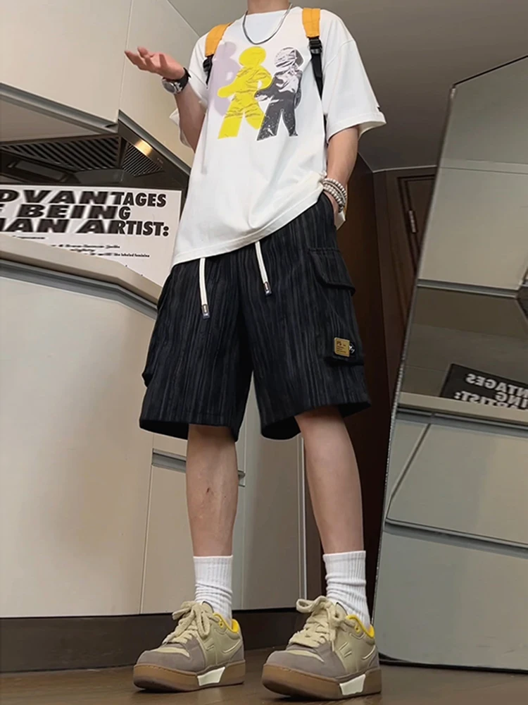 

American Dyed Sports orts Men's Summer Thin Qui Dry Workwear Pants Design Sense Large ket Five Four orts