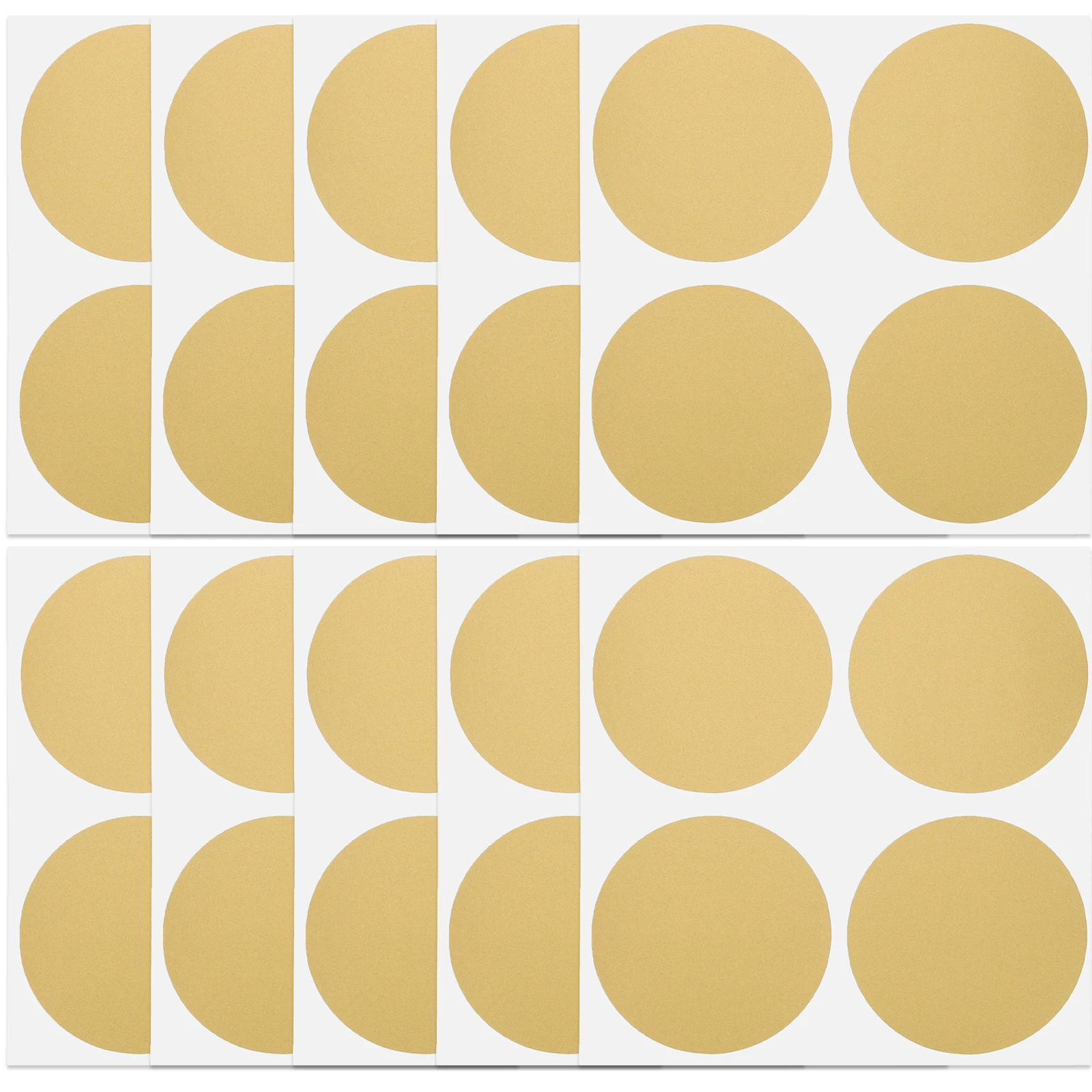 50pcs Scratch Off Stickers Round Golden Paper Labels for DIY Cards Scrapbook Wedding Games Birthday Party Loterry Tickets