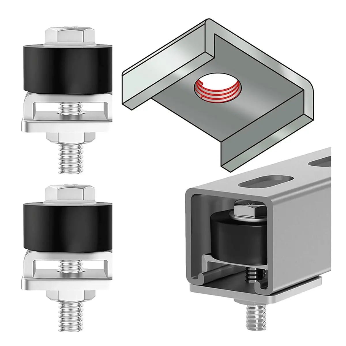 A79G Trolley Roller Wheels Limit Trolley Assembly Positioning for Strut Channel 1-5/8