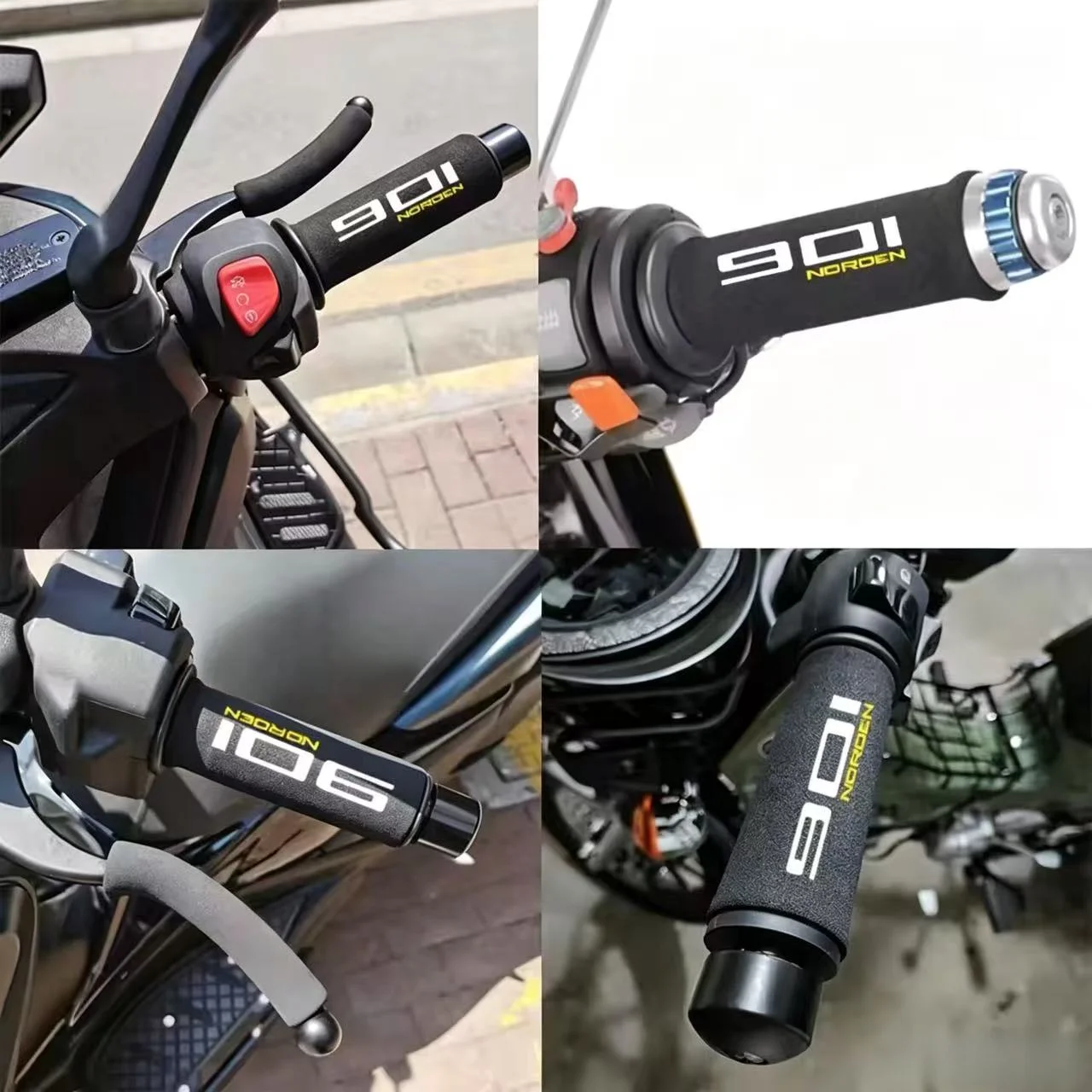 Husqvarna Norden 901 Motorcycle Grip Cover Shockproof Non-Slip Sponge Handlebar Grips for Enhanced Riding Experience