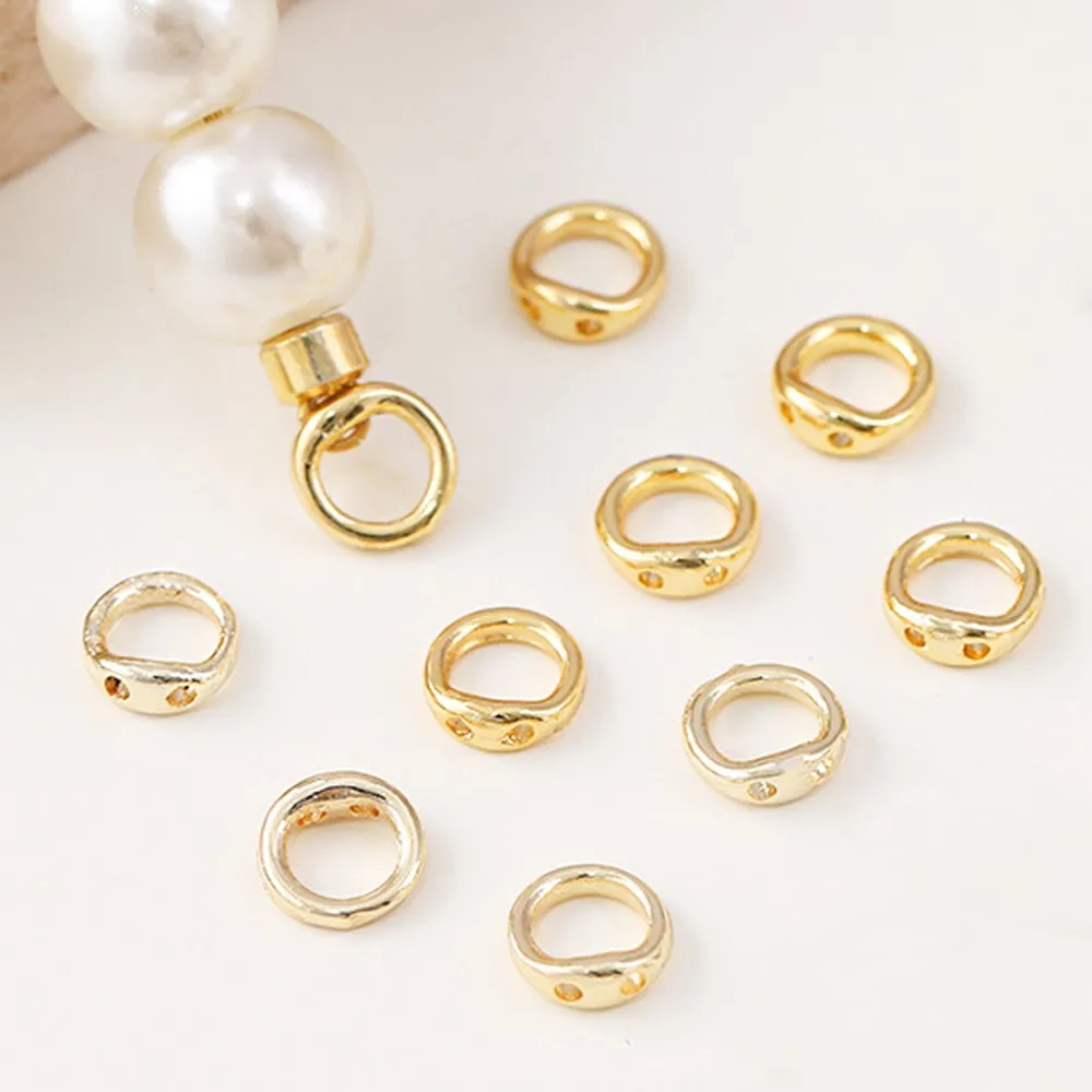20pcs 18K Gold Plated Clasps Beading Supplies 5mm Necklace End Connectors Hooks For DIYJewelry Bracelet Making No Fade