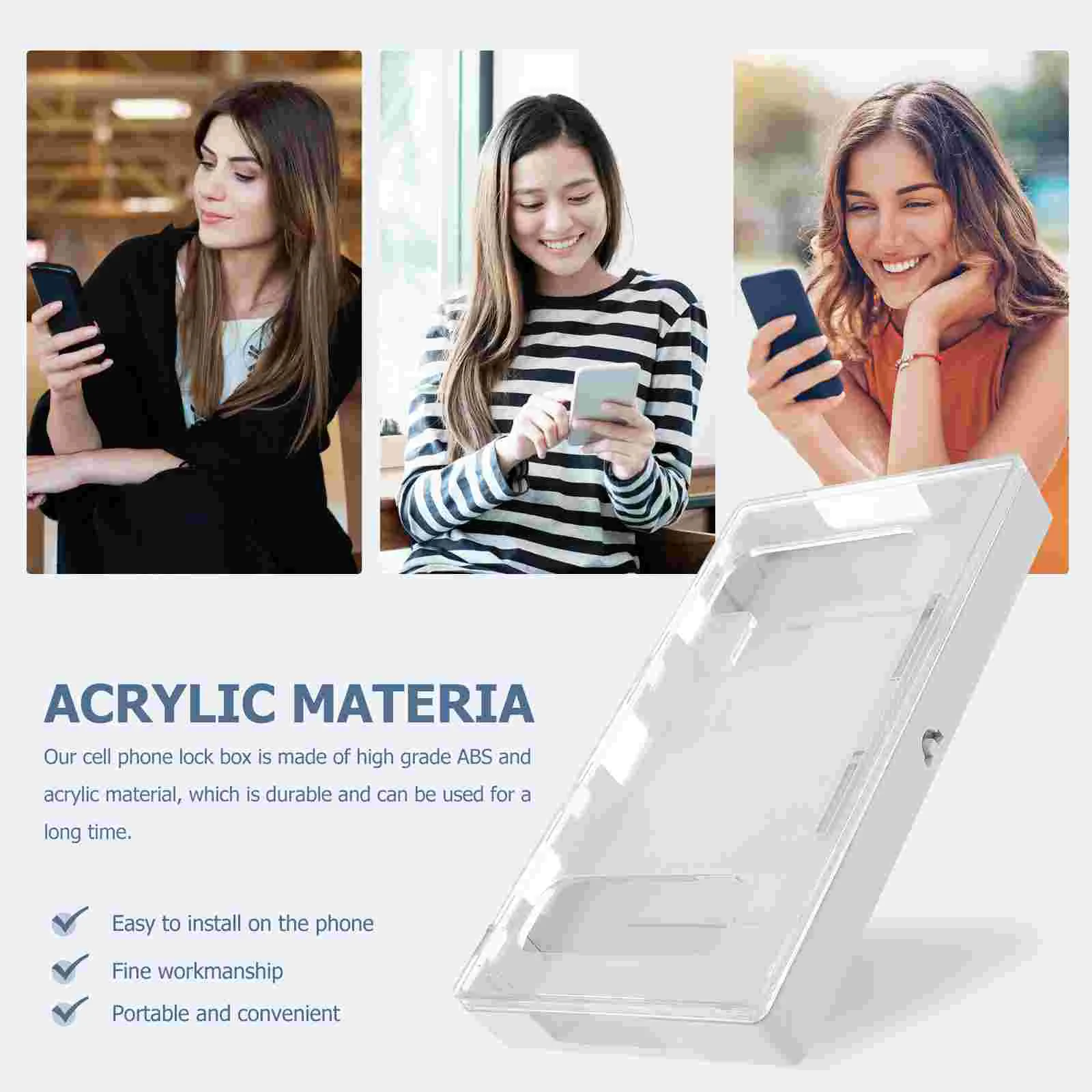 Self-Discipline Mobile Phone Lock Box Small Safe Transparent Acrylic Cellphone Child Phones for Kids