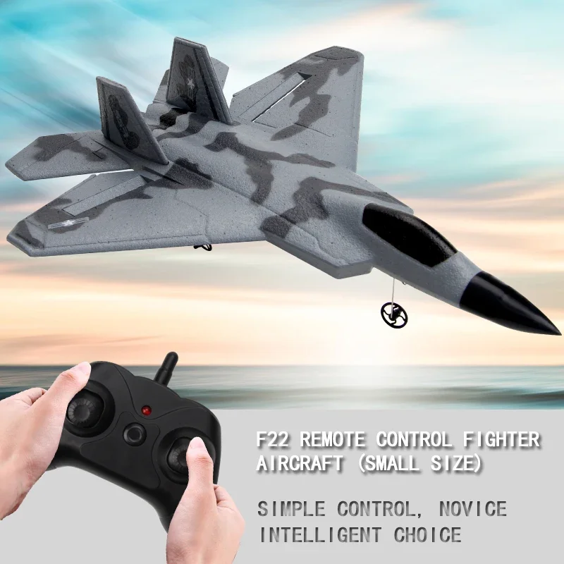 FX622 Upgrade F22 Fighter RC Plane | 2-Channel Diff-Steer | 3D Flip Stunt Capability | Beginner-Friendly Lightweight Foam Glider