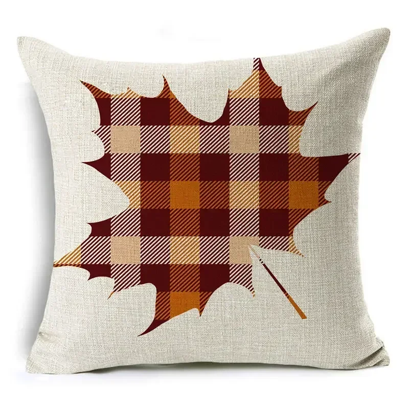 Thanksgiving Pillowcase Hello Autumn Sofa Car Pumpkin Cushion Cover Home Decoration 45*45