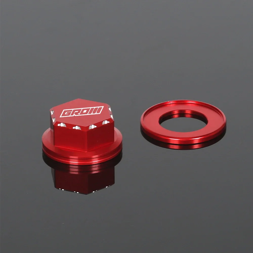 GROM LOGO 3D CNC HEX Steering Stem Nut Cap Washer Cover For HONDA MONKEY125 MSX125 GROM 2018-2023