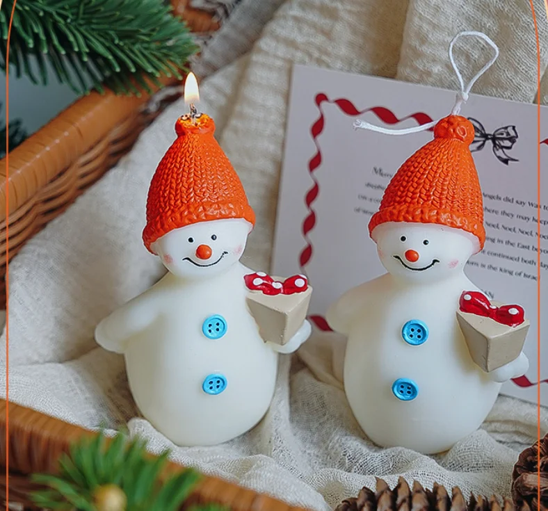 

SJYGT11S6S Маленький рождественский подарок, аромат, подарок на день рождения, снеговик, рождественская ароматерапия, настройка свечи