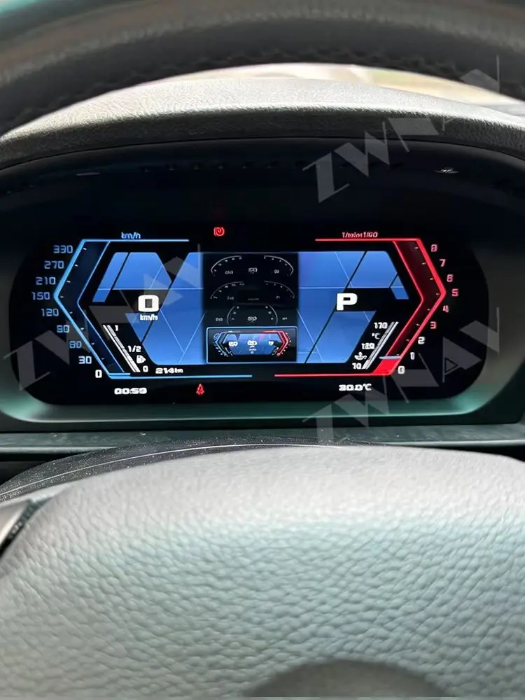Für BMW E60 2006-2010 5er Serie Digitales Kombiinstrument Carplay Android Auto Navi Armaturenbrett Cockpit LCD-Instrumententafel Tachometer