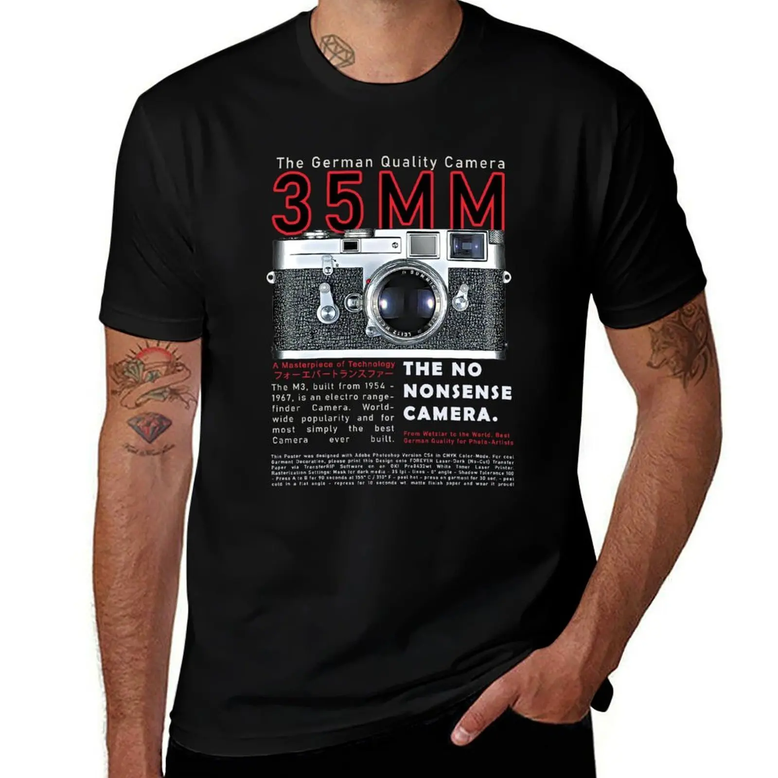 

No nonsense camera T-Shirt customs shirts graphic blue lock heavyweights oversized t shirts for men