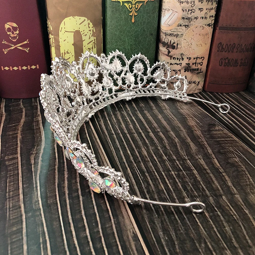 

1Pcs Colored Rhinestone Crown Gorgeous Bridal Tiara Wedding Party Hair Hoop Wedding Photo Supplies Crown Headband