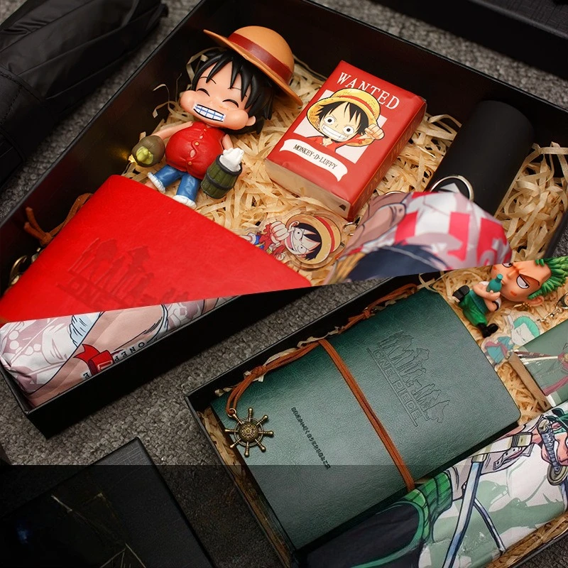 قطعة واحدة هدية صندوق لوفي زورو سانجي نامي أنيمي الكرتون الأجهزة الطرفية الشكل مظلة دفتر كوب ماء هدية صندوق مهرجان هدية #4
