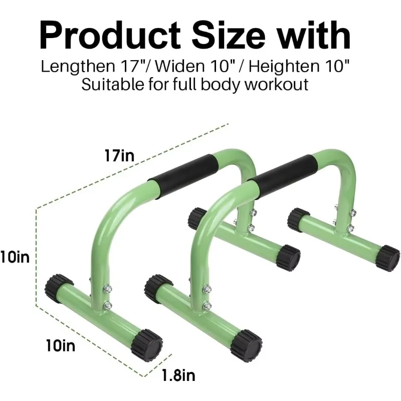 Barre push-up in acciaio per impieghi gravosi - Barre parallele di calisthenia per l'allenamento della forza L-Sit, Dips e della parte superiore del corpo