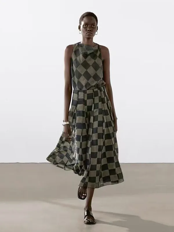 Ele Design Sommer Neue Vintage Urlaub Sle Drapierten Rock frauen Hohe Taille Lose Fit A-Line f-länge kleid