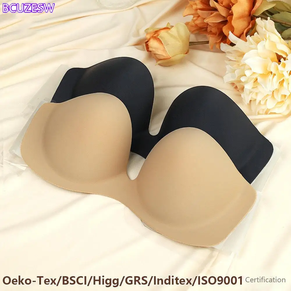 Sexy casamento multiway roupa interior adicionar 2 xícara ceia acolchoada push up sutiã sem alças sutiãs roupa interior tamanho copo a b c d