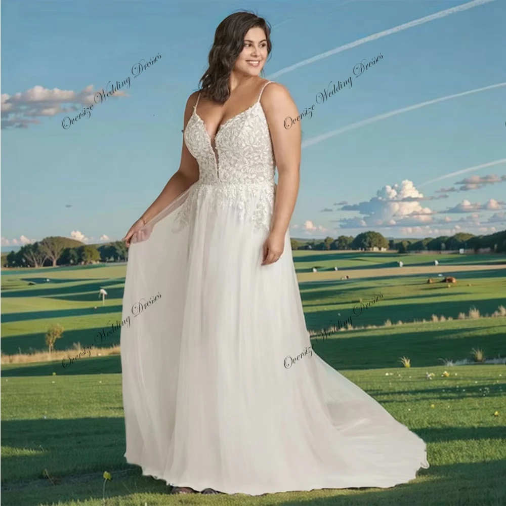 Sleeveless Oversize Wedding Dresses with Chiffon Ivory Georous 2025 Strapless Plus Size Bridal Gowns for Women Vestido De New