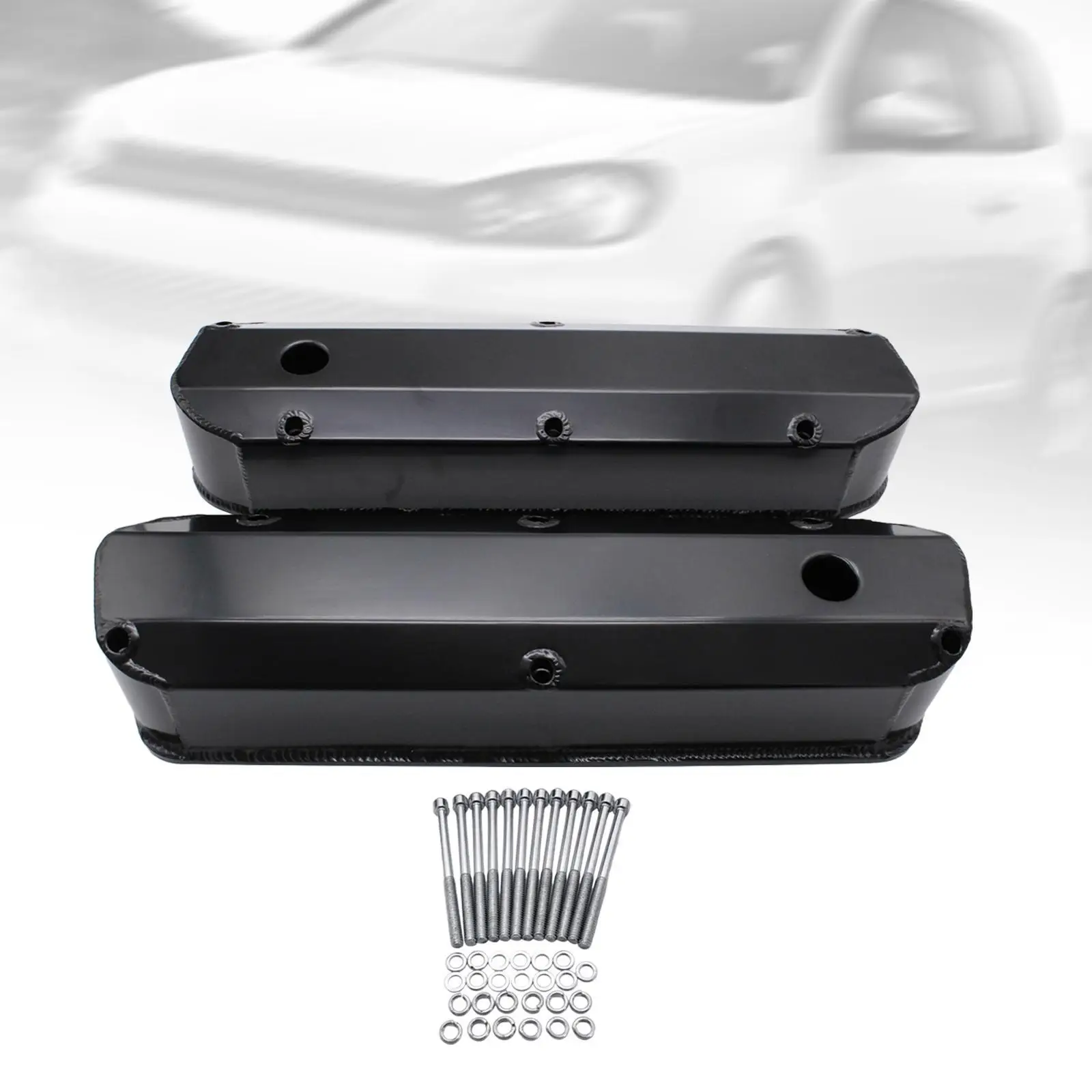 

2Pcs Aluminum Valve Cover Sturdy High Valve Cover Set for Ford 260 289