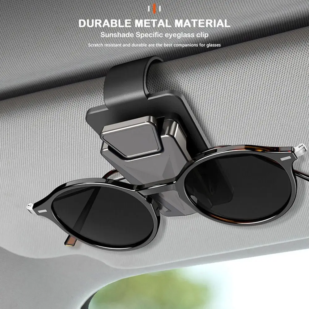 Metal Buckle Sunglasses Holder Convenient Anti-aging Sun Visor Glasses Clip Premium Scratch-resistant