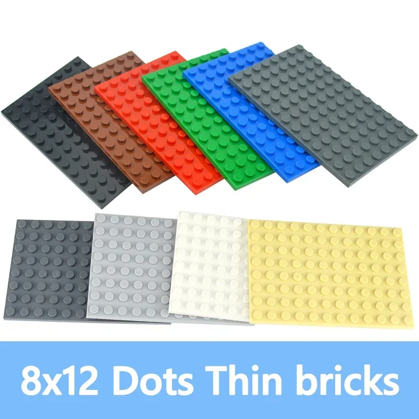 DIY Building Blocks Size 8x12 Dots Thin Figures Bricks Assembles Particles 6pcs Compatible With Brand Educational Creative Toys