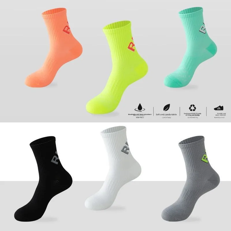 Sport Running Socks Marthon Training Quickly Dry Fitness Pressure Basketball Socks Breathable Soft Outdoor Mid Tube Socks