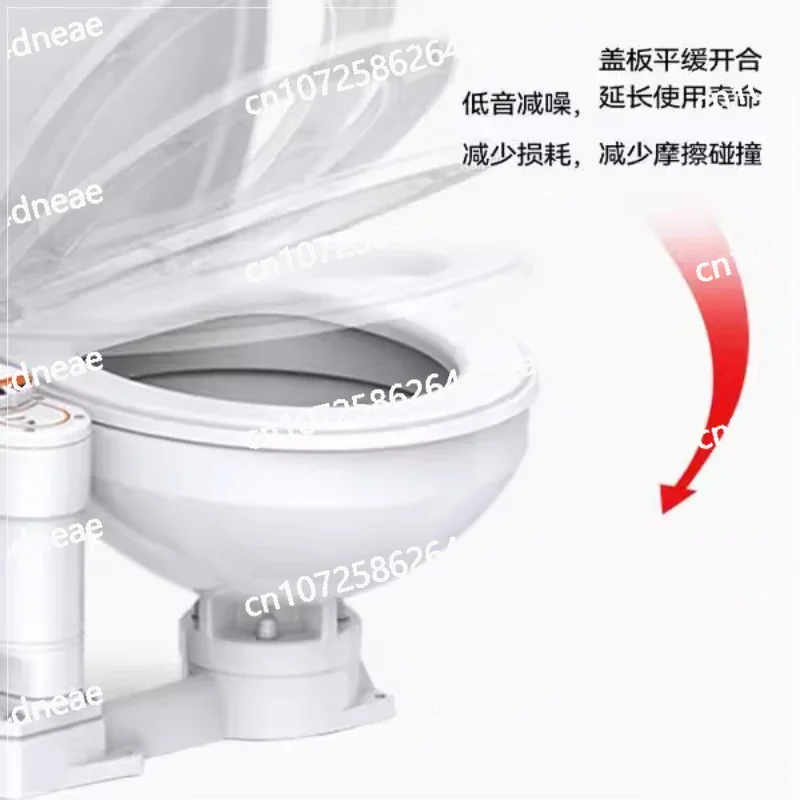 Sailing speedboat self-priming toilet, car ceramics, multi-functional yacht toilet, marine accessories