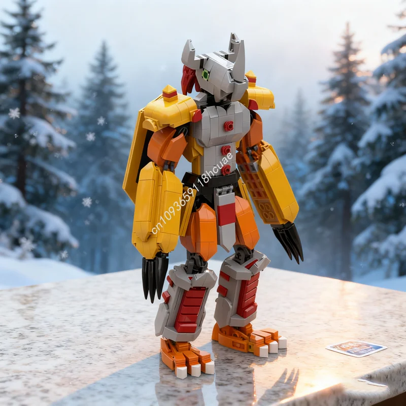 

702 шт. MOC WarGreymon Digimon классическая модель строительные блоки строительные творческие игрушки образование Рождественский подарок дети на день рождения