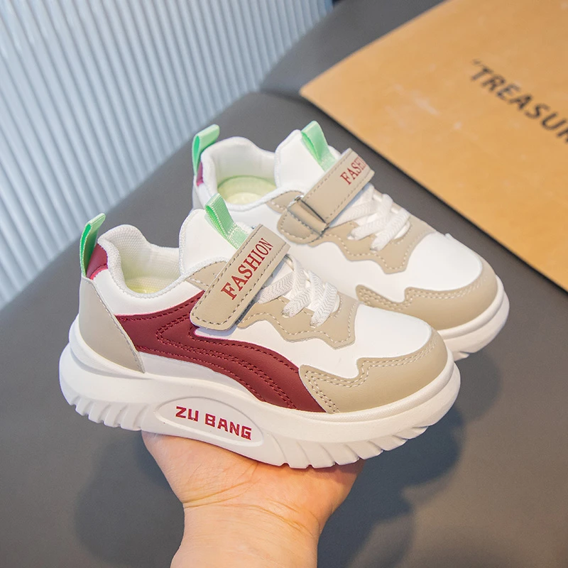 

Children Casual Shoes for Boys Girls Fashion Sports Shoes 2025 New Design PU Leather Sneakers for Kids