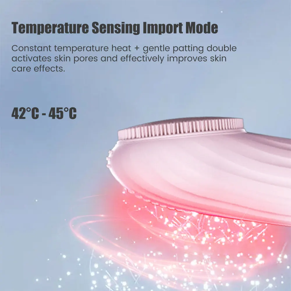 Escova elétrica de limpeza facial, vibração ultrassônica, limpador de rosto de silicone, limpeza profunda dos poros, massajador para limpeza de cravos